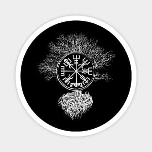 Vegvisir  and Tree of life  -Yggdrasil Magnet